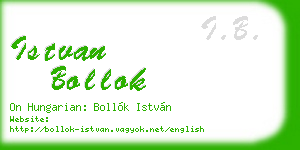 istvan bollok business card